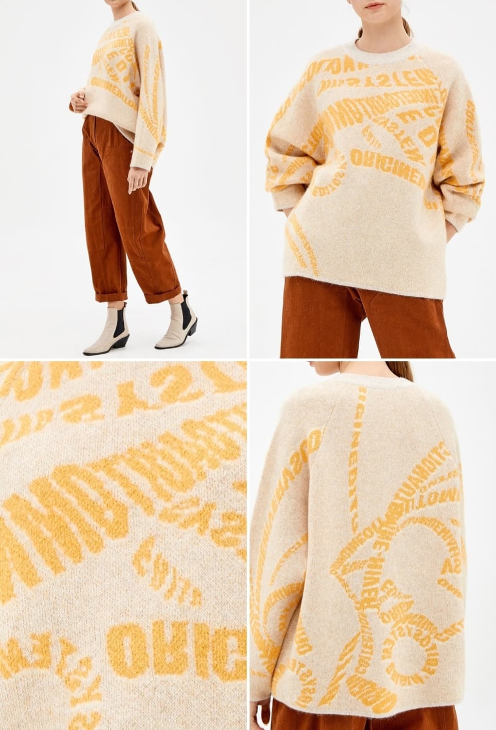 여성 free 시스템 울 니트 긴팔 상품이미지2