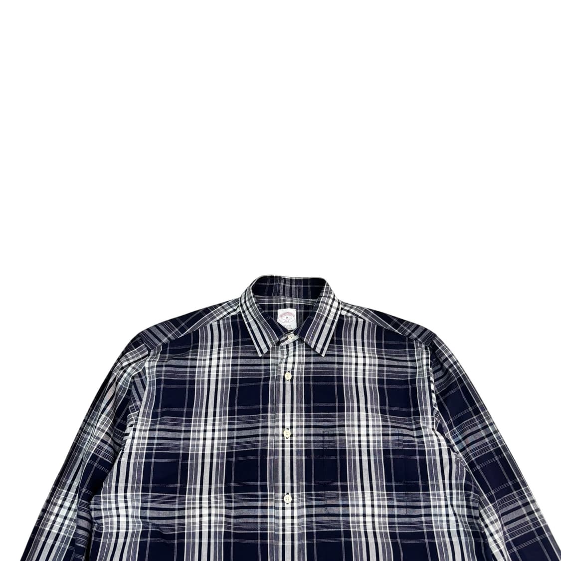 브룩스브라더스 레귤러 핏 네이비 체크 셔츠 상품이미지2