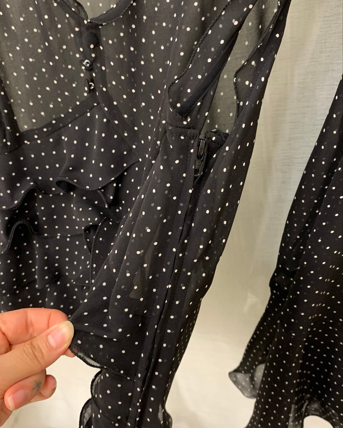 AIR TALK Sheer Dot Ruffle set 상품이미지6