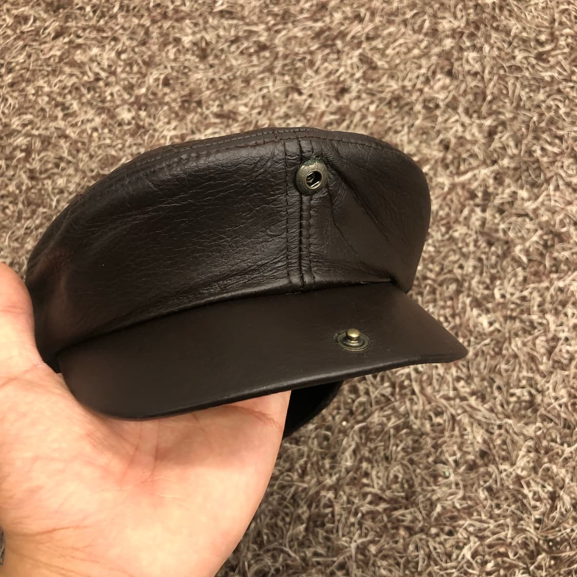 빈티지 소가죽 헌팅캡 상품이미지4