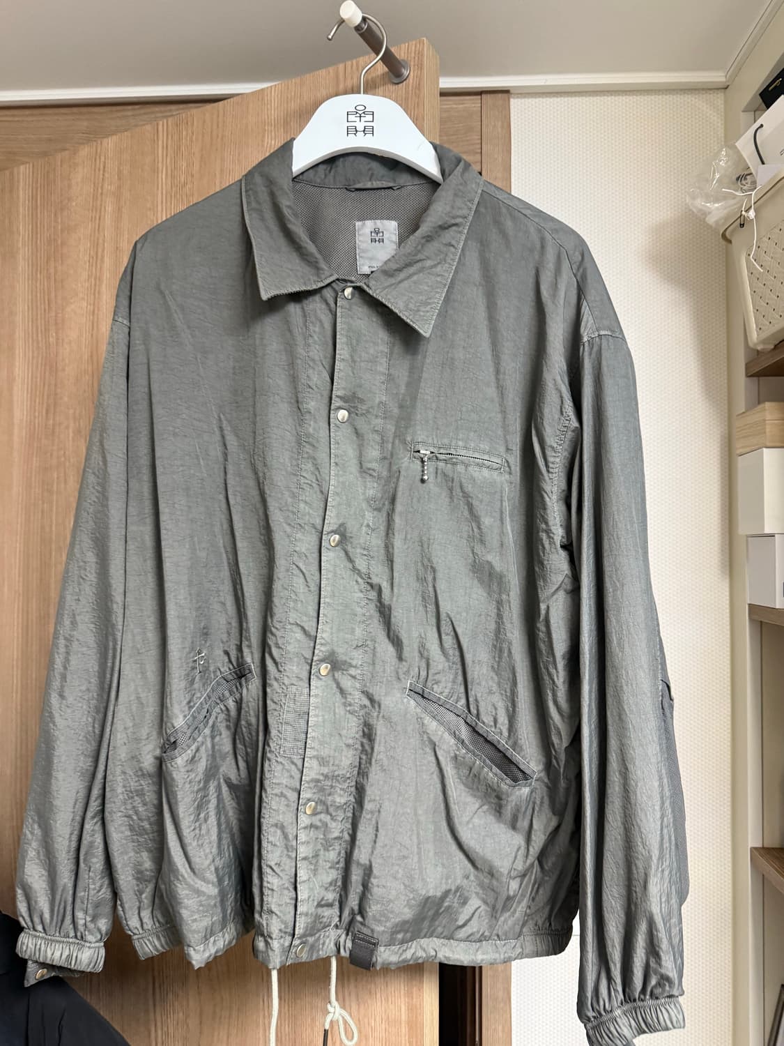 폴리테루 나일론 코치자켓 세이지그린 4 상품이미지1