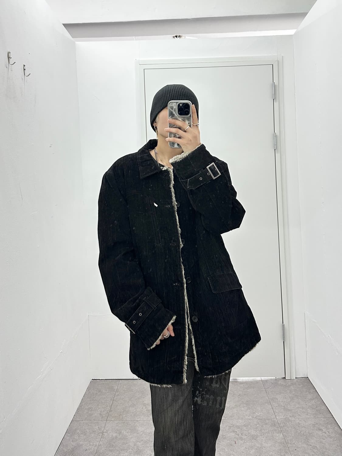 Louis Chavlon 00s suede fur jacket 상품이미지5