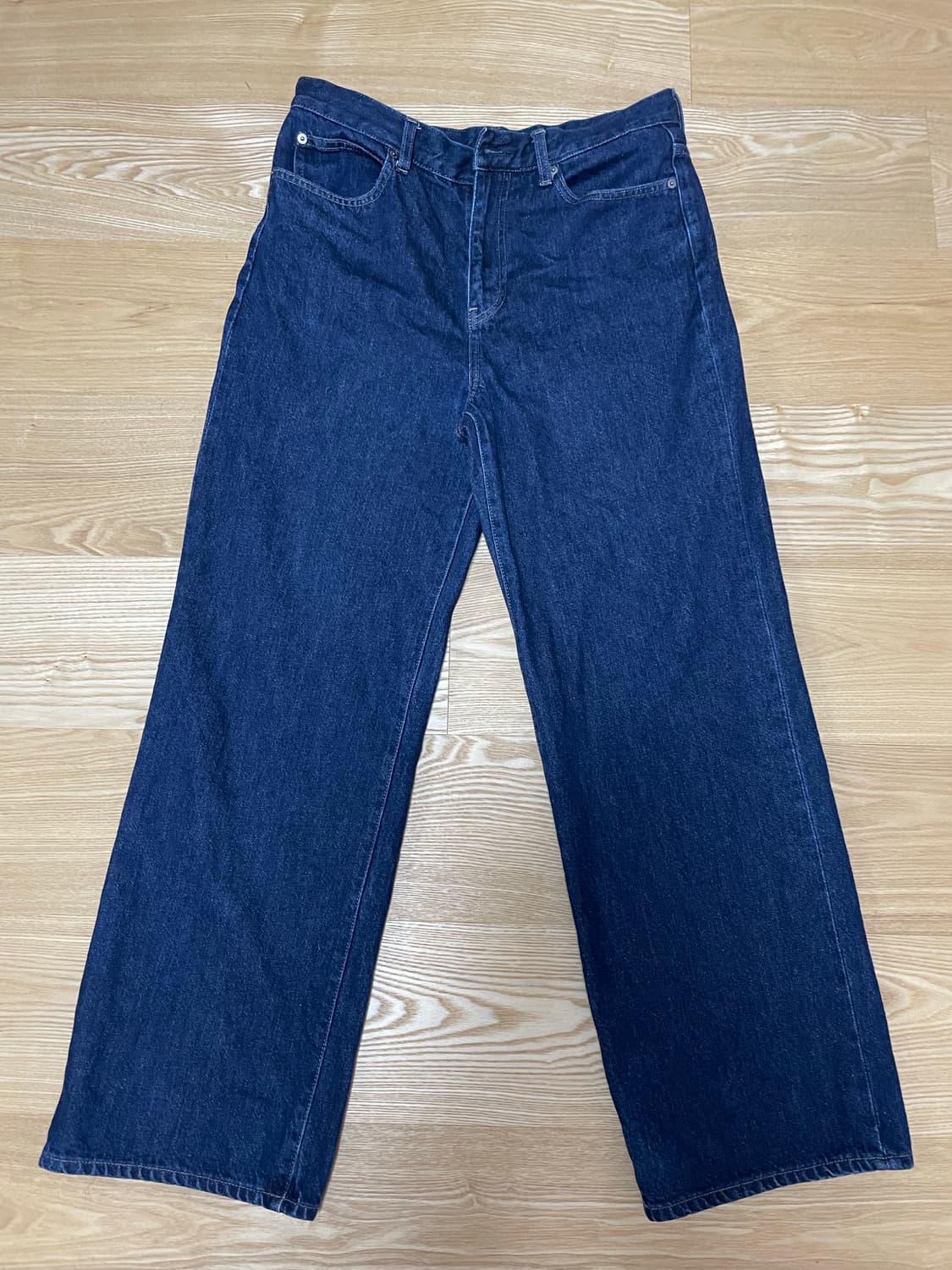 유니클로 와이드 스트레이트 데님 인디고 상품이미지1