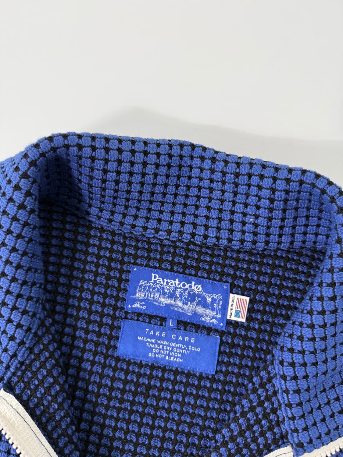 paratodo 파라토도 오버핏 블루 예티 테크 니트 집업 가디건 상품이미지6