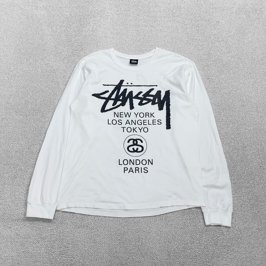 스투시 Stussy 월드투어 롱슬리브 화이트 상품이미지1