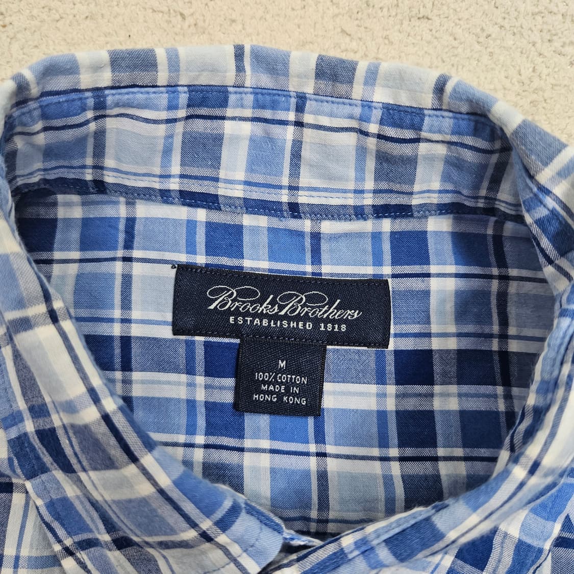 브룩스브라더스 반팔 체크 셔츠 M 상품이미지3