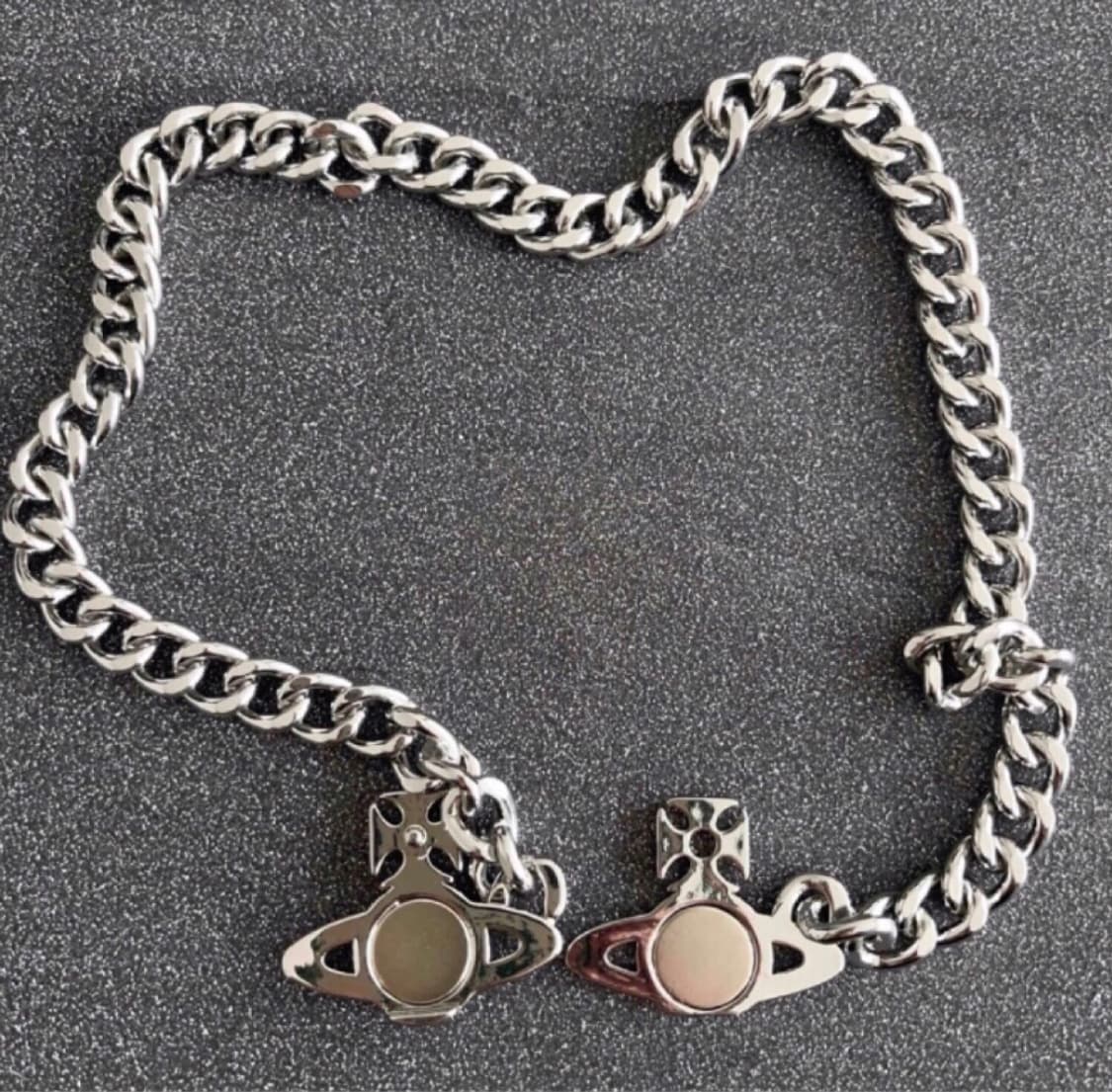 비비안웨스트우드 아카이브 크리스탈 큐빅 orb 초커체인 목걸이 상품이미지5