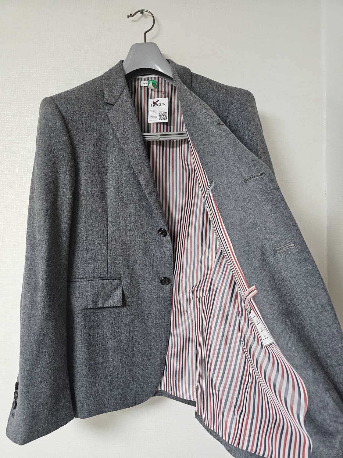 톰브라운 사선완장 플란넬 울 100% 자켓(2/100/정품) 상품이미지2