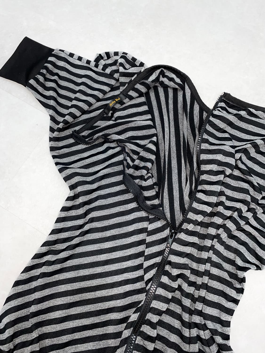 Stripe Full Zipper Dolman Top 상품이미지6