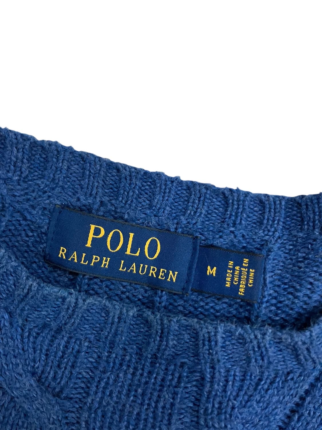 폴로 랄프로렌 케이블 니트 블루 M 상품이미지3