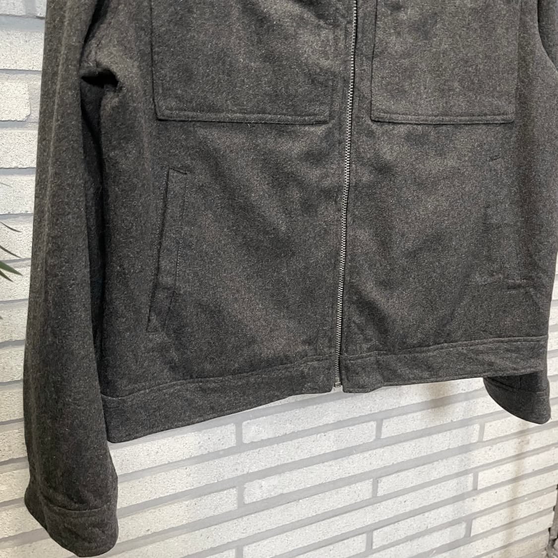 GUESS 게스 울 집업 자켓 4포켓 디테일 그레이 상품이미지5