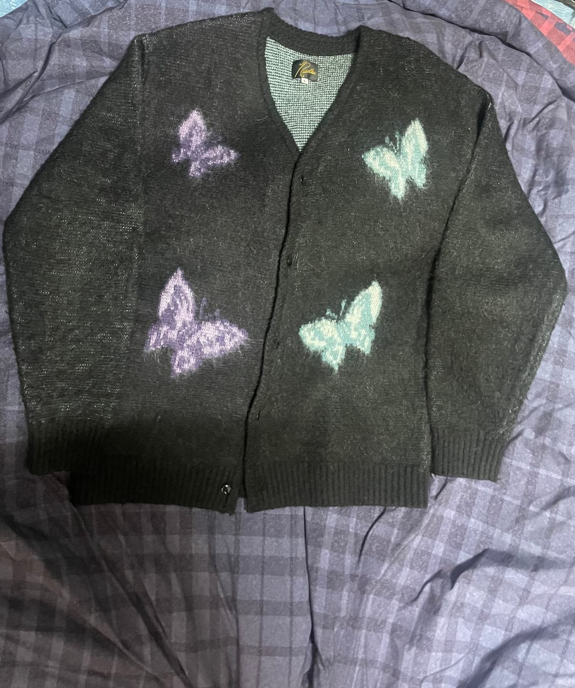 니들스 x 스튜디오스 모헤어 빠삐용 가디건 블랙 상품이미지2