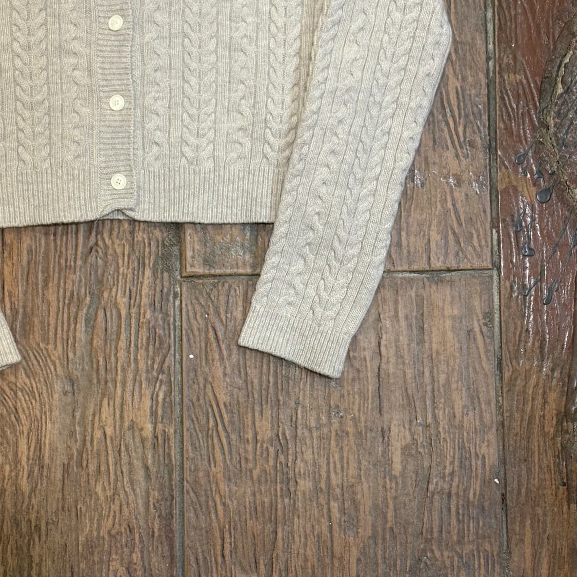 [HI] Polo 폴로 케이블 니트 가디건 베이지 상품이미지2