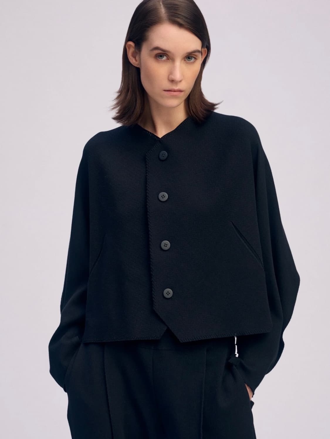 이세이미야케 캄파뉴 깜빠뉴 가디건 블랙 상품이미지1