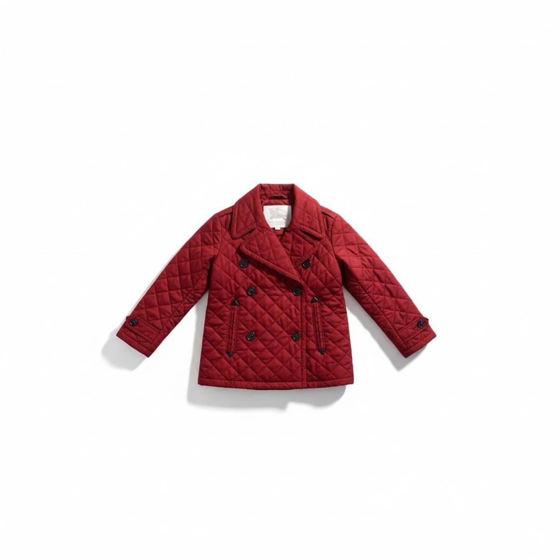 버버리 레드 퀼팅 더블 코트 8Y 상품이미지1