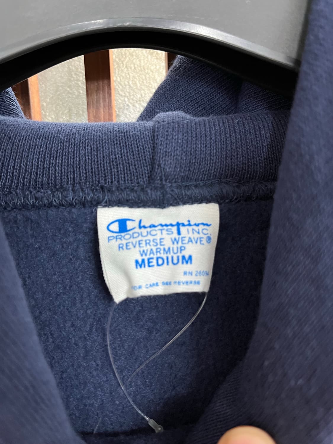 챔피온 리버스위브 후드 네이비 M 상품이미지5