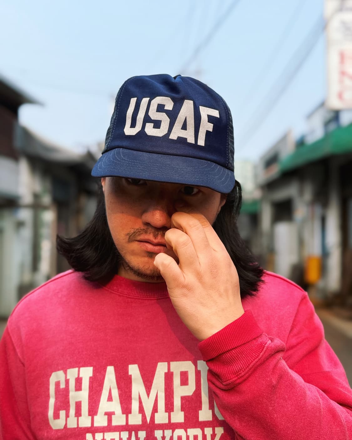 80-90‘s Sears 'The Winner' USAF 메쉬 트러커캡 상품이미지8