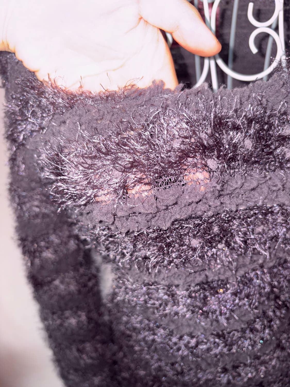 일본 빈티지 펑크 갸루 퍼 니트 상품이미지3