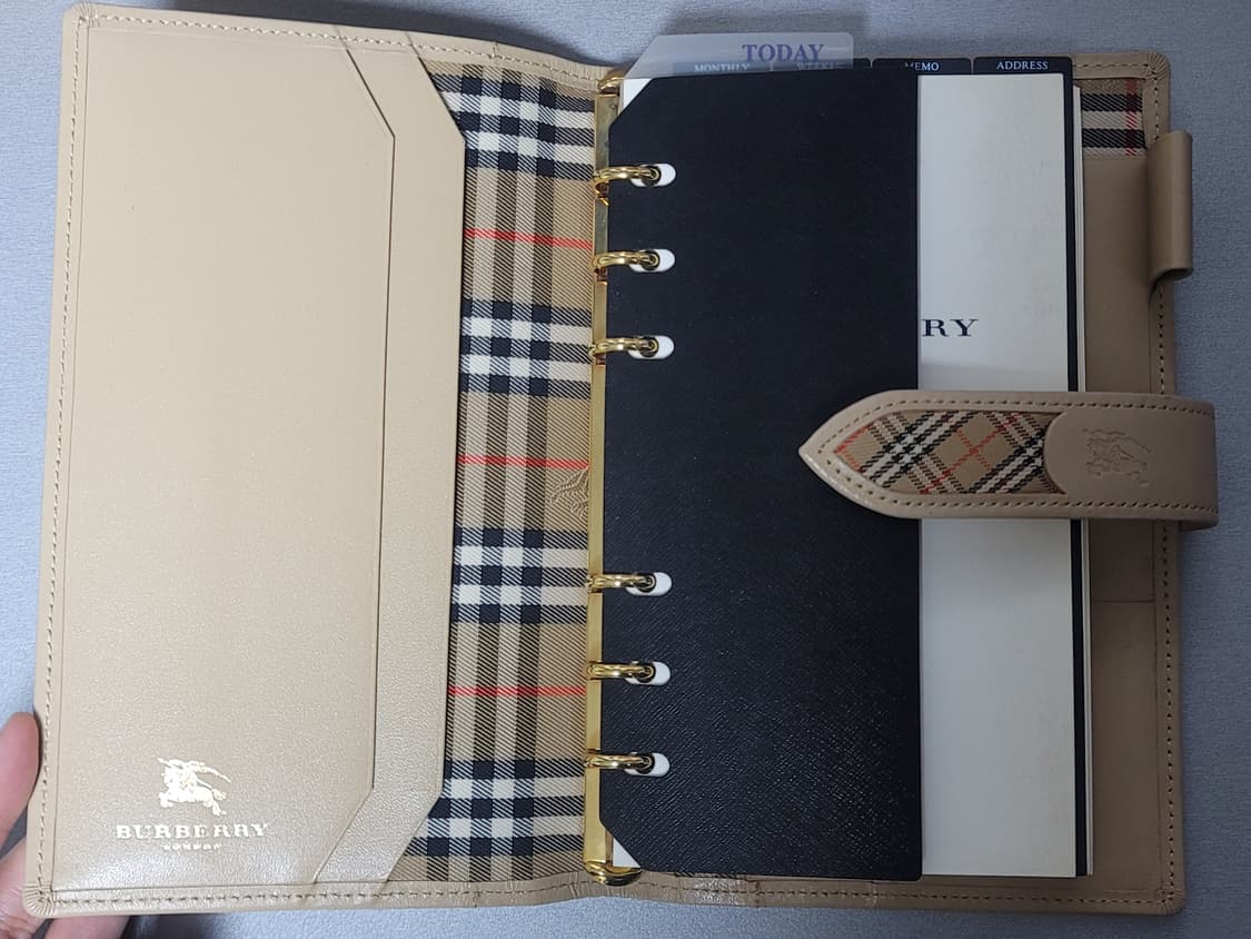 버버리 6공 다이어리 아젠다 a6 애쉬포드 로로마 파일로팩스 빈티지 상품이미지3