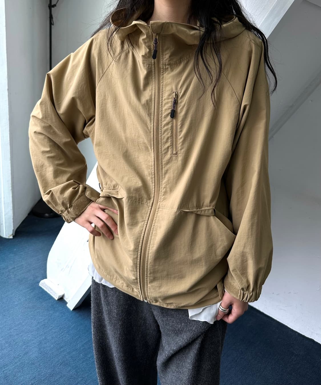 Stretched nylon design mountain parka 상품이미지5