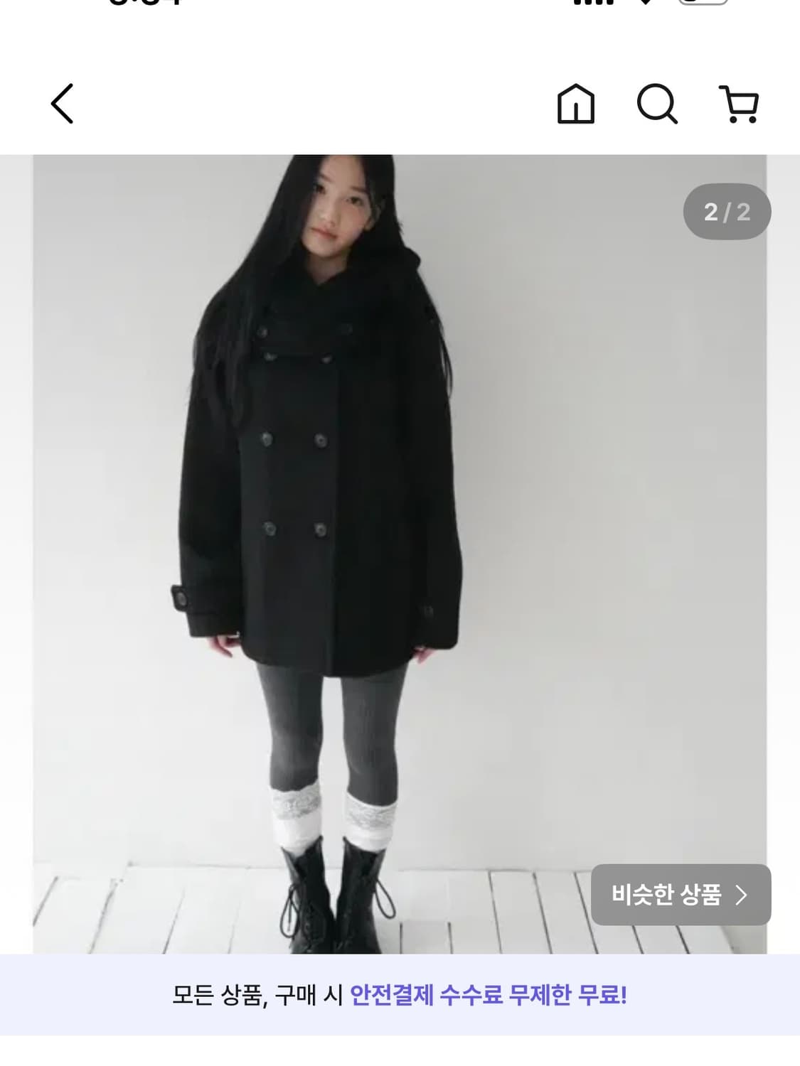 YINANDYANG 미야 코트 블랙 후드 상품이미지2