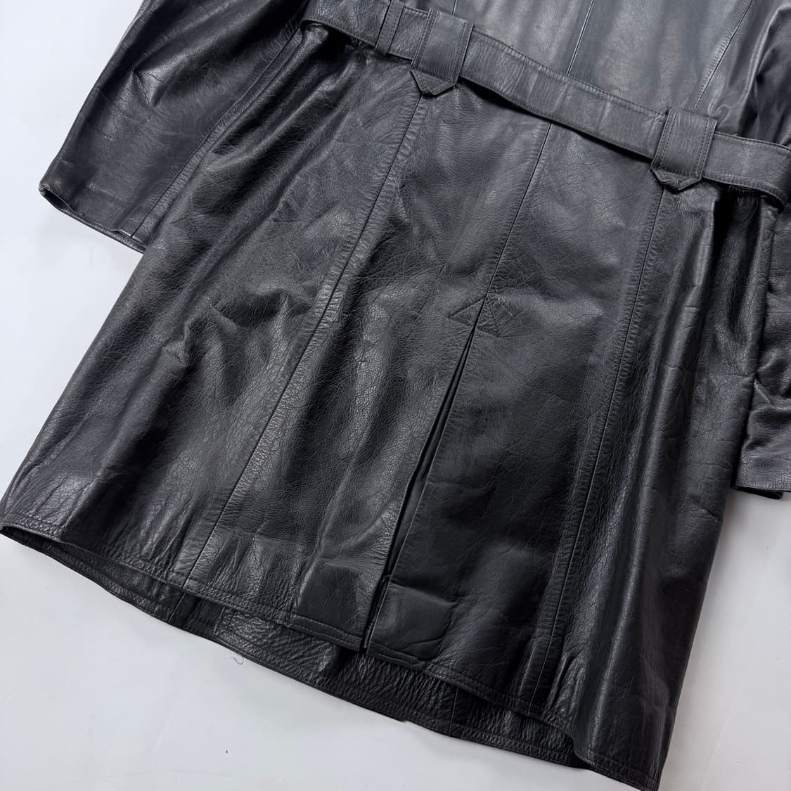 Leather belted trench coat 상품이미지8