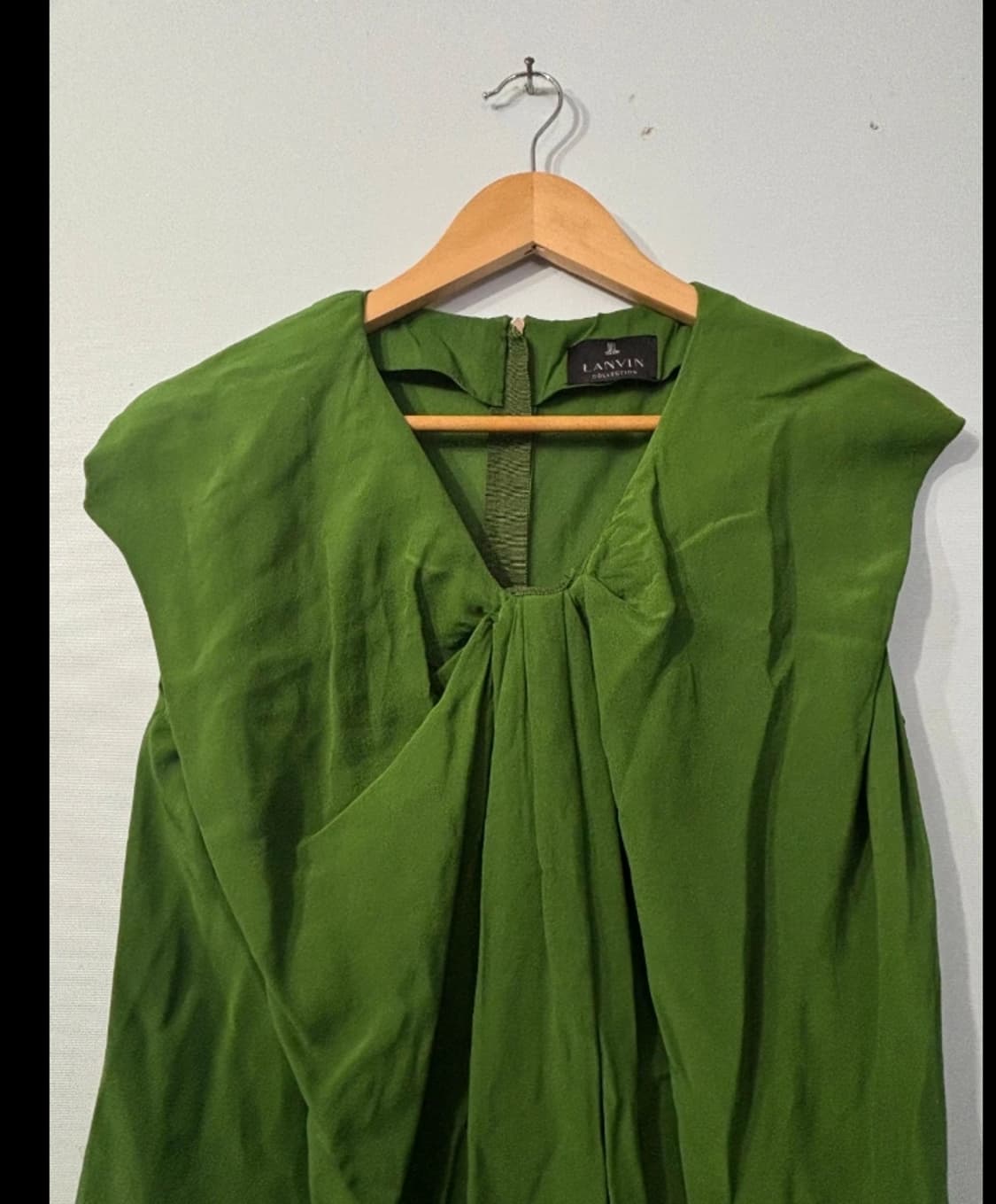 랑팡 LANVIN 그린 드레이프 원피스 ~55 상품이미지1