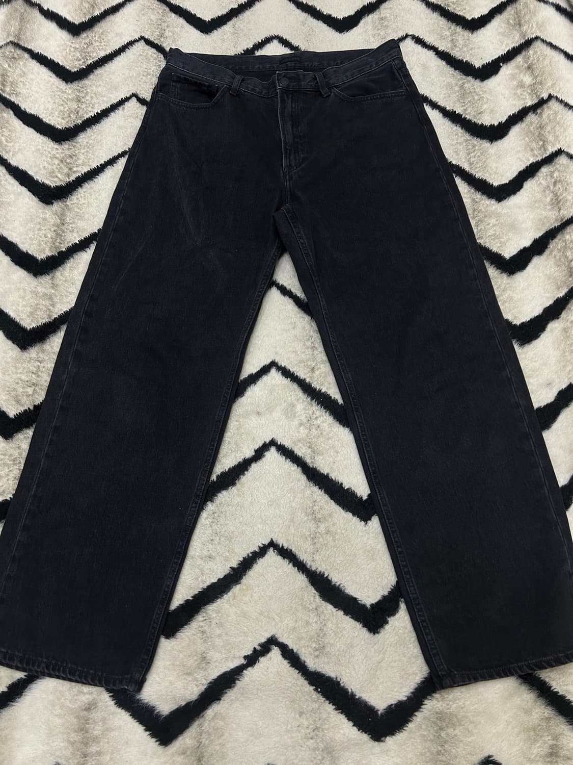 [34]유니클로 와이드 스트레이트 데님팬츠/흑청 상품이미지1