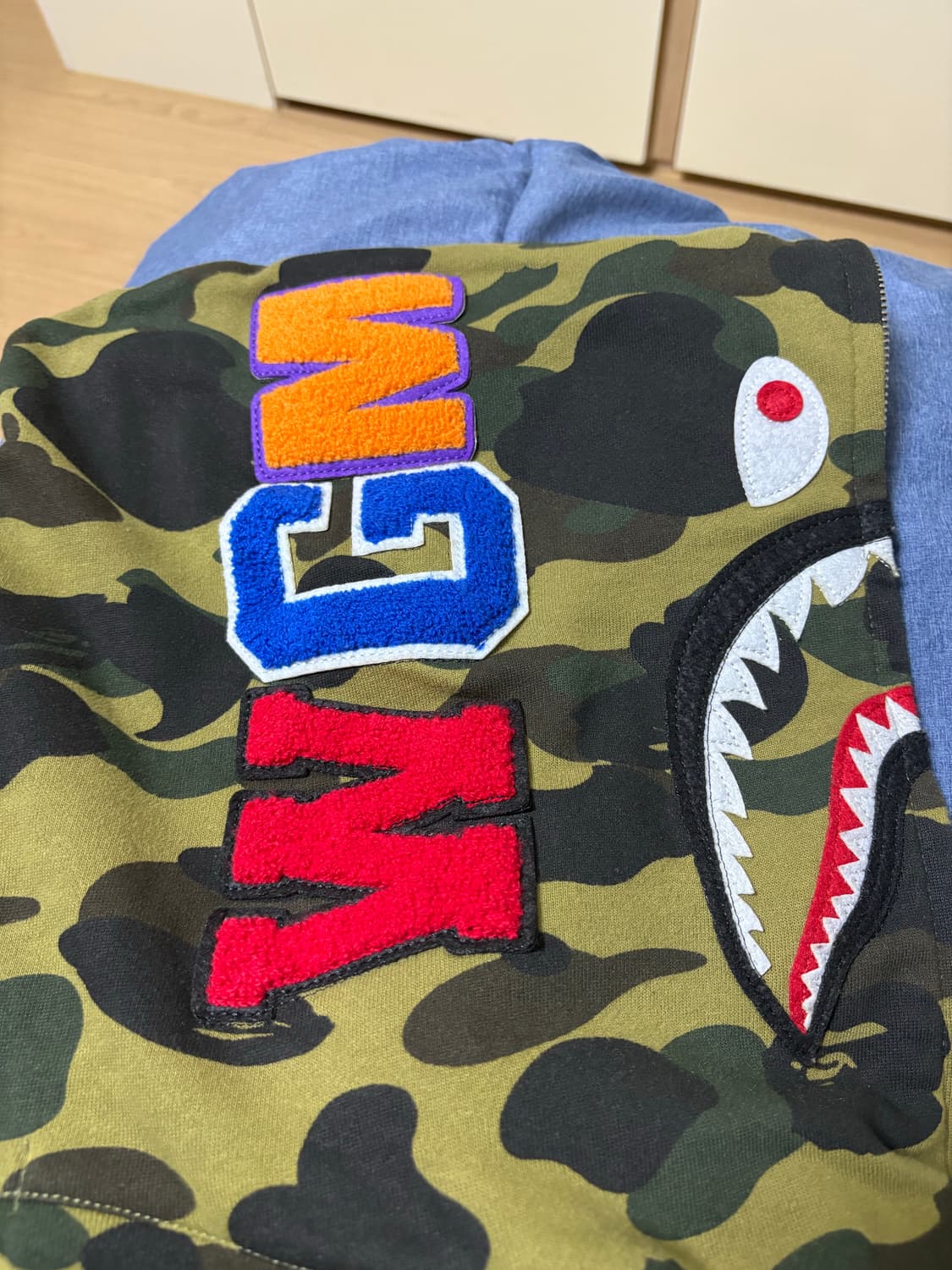 베이프 샤크 후드집업 녹계 상품이미지4