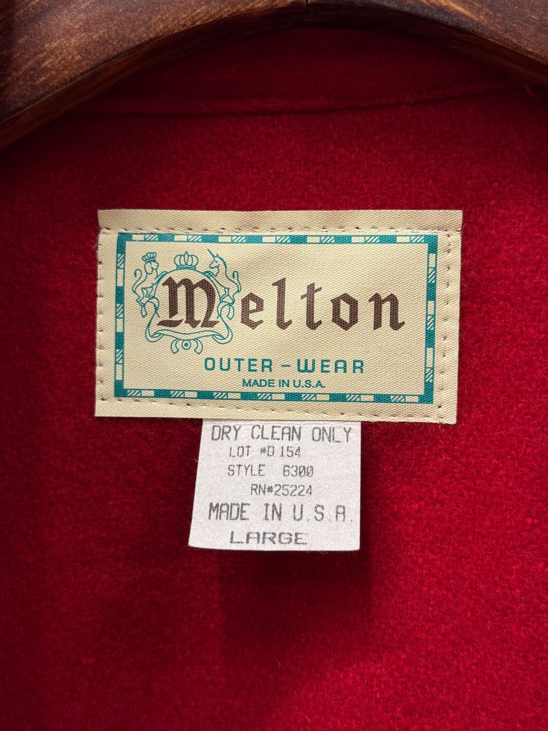 L) 90s USA Melton Zip-Up Wool Jacket 상품이미지7