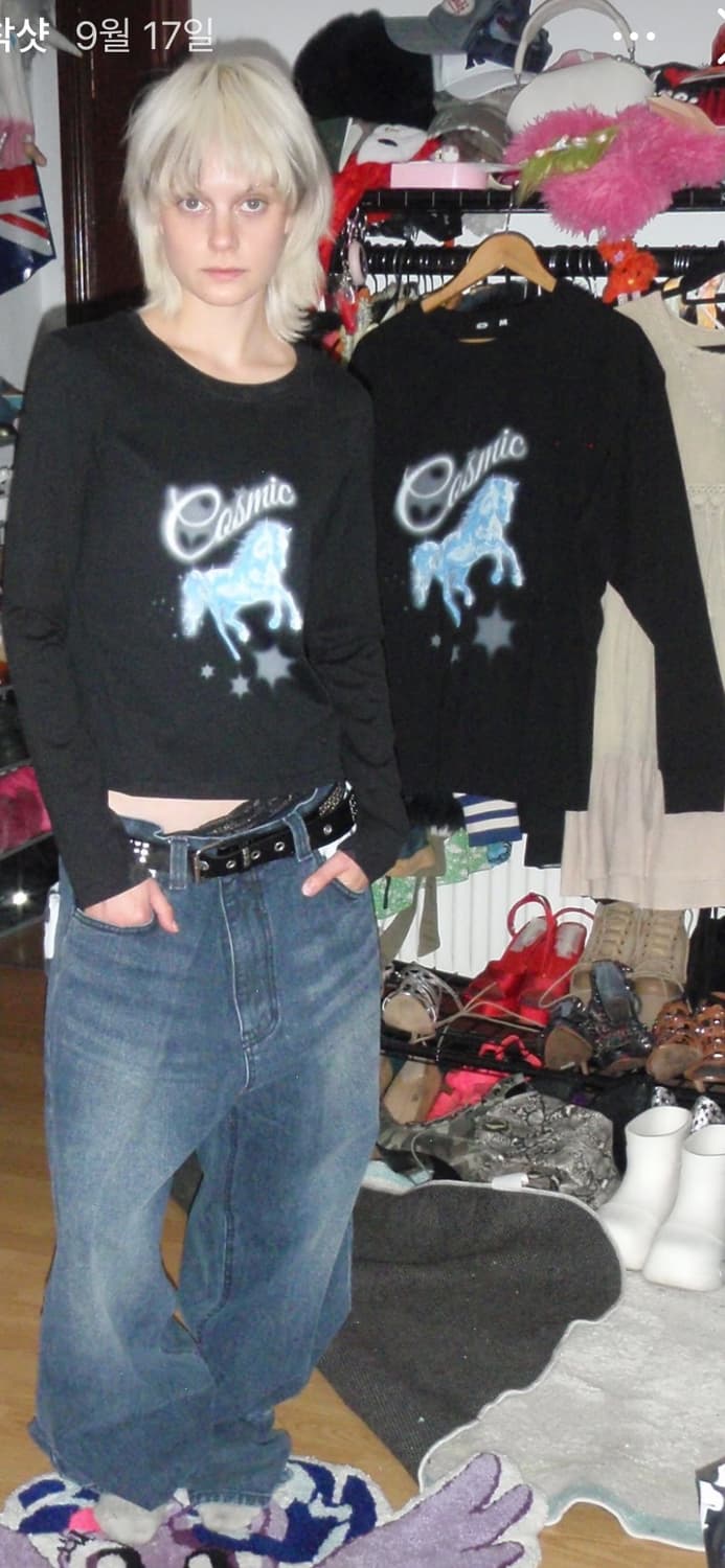 Ertr 유튜버 니들 콜라보제품 티셔츠 블랙 s 상품이미지1