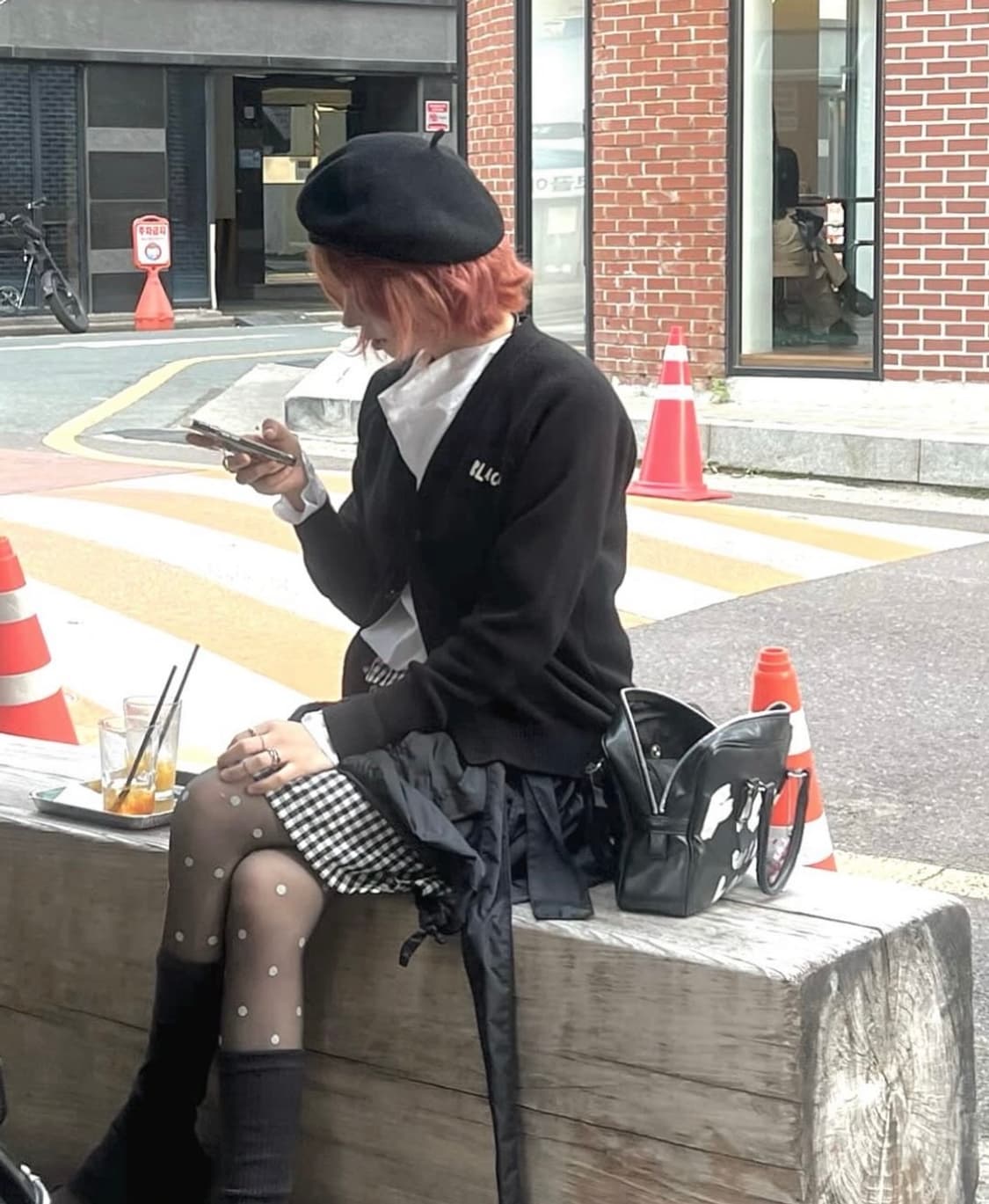 Comme des Garcons BLACK 블랙 로고 가디건 상품이미지1