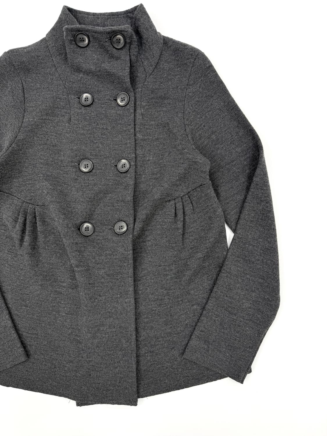 빈티지 ANNA BASSANI 그레이 더블 니트 코트 상품이미지4