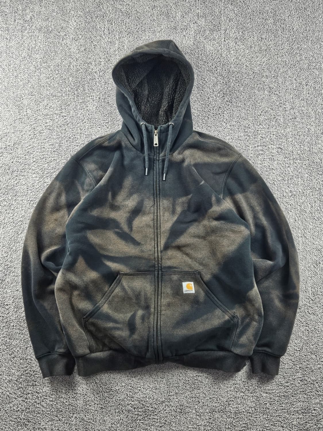 칼하트 다잉 워시드 커스텀 쉐르파 후드 집업 ( M ) / 10692 상품이미지1