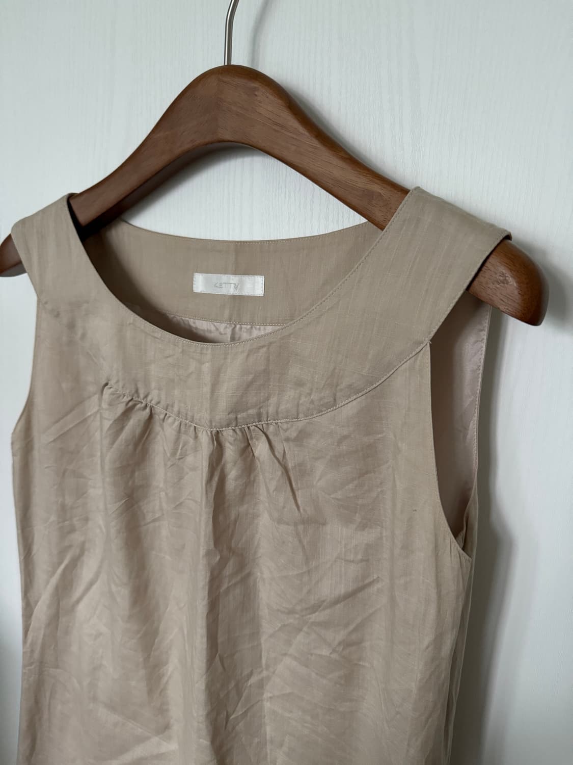 Embroidered Linen Sleeveless Dress 상품이미지2