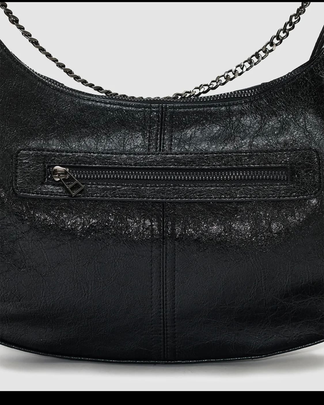 메종미네드 아일렛 레더 새들백 블랙 상품이미지3