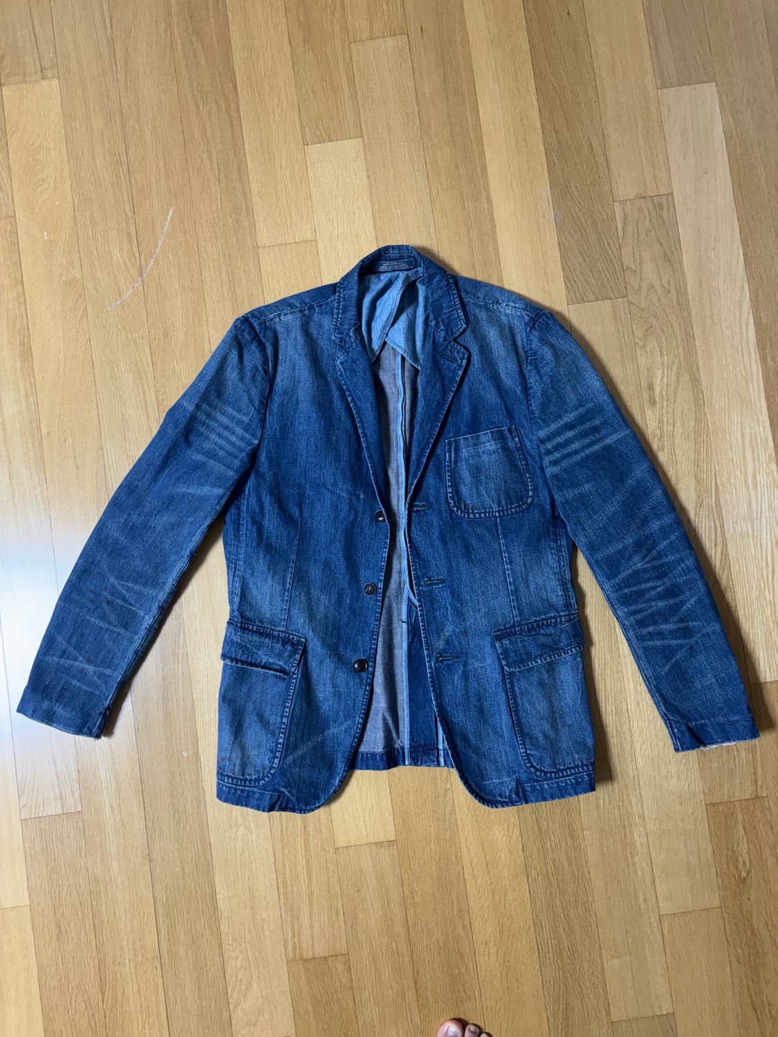 폴로 정품 빈티지 데님 블레이저 자켓 L [105] 40R 상품이미지1