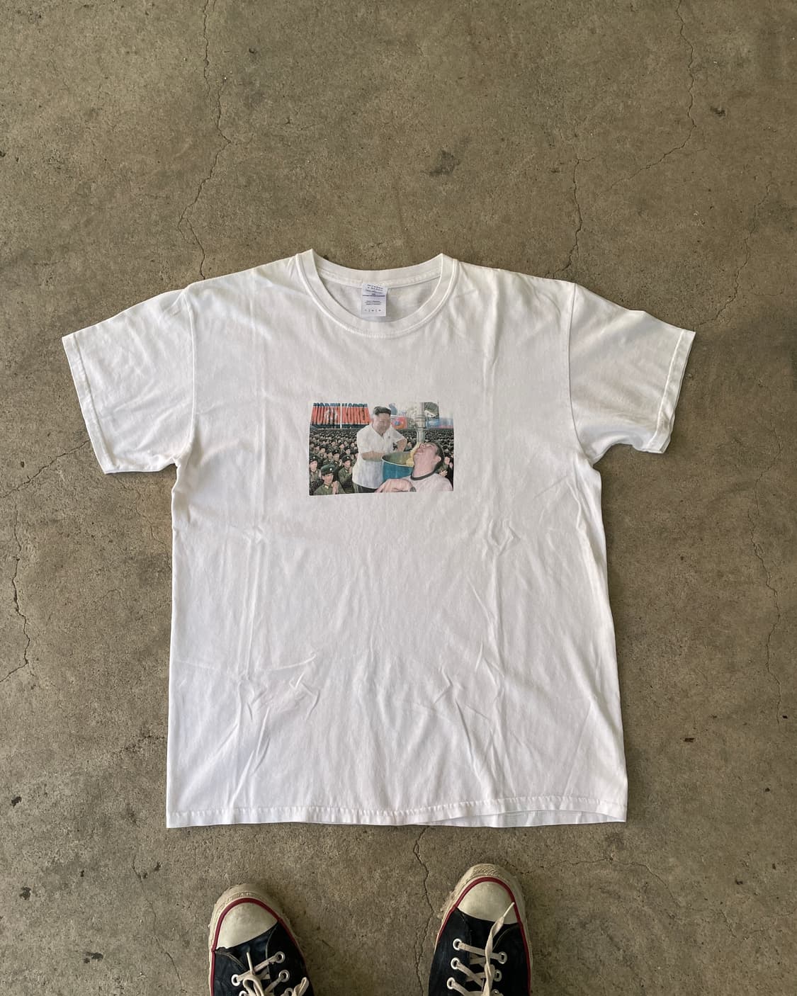 Rare!)VTG Kim Jong-un T-shirt L 상품이미지3