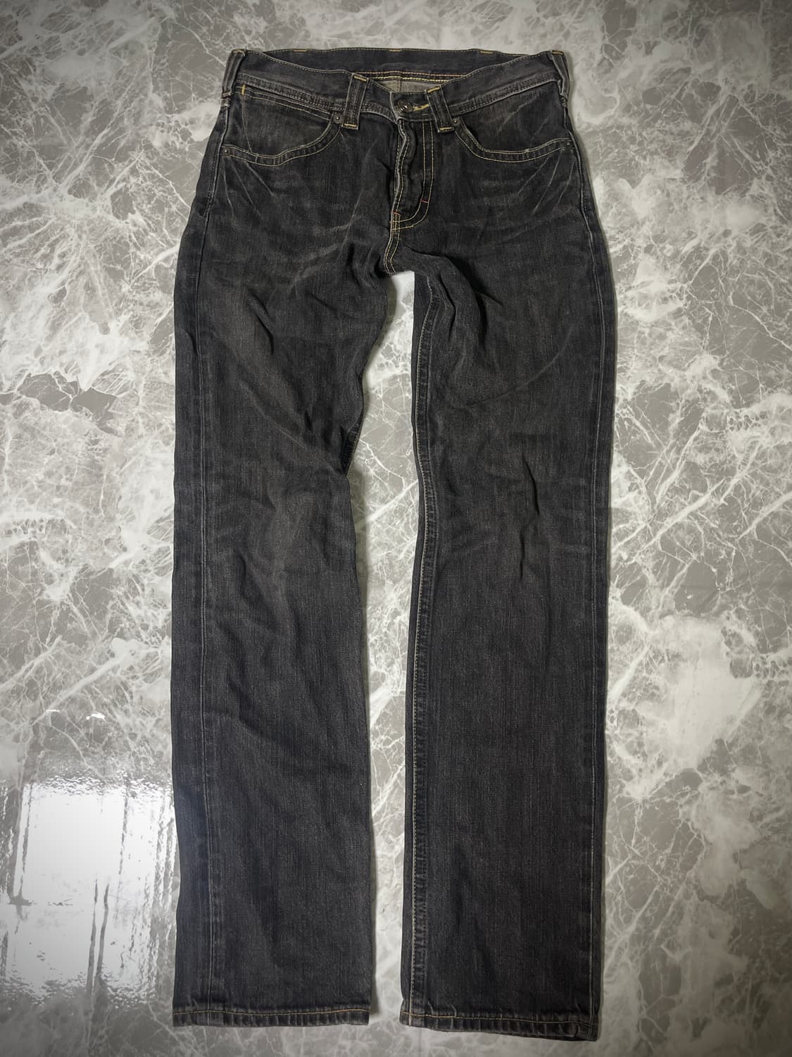 grey washing straight jean 상품이미지1