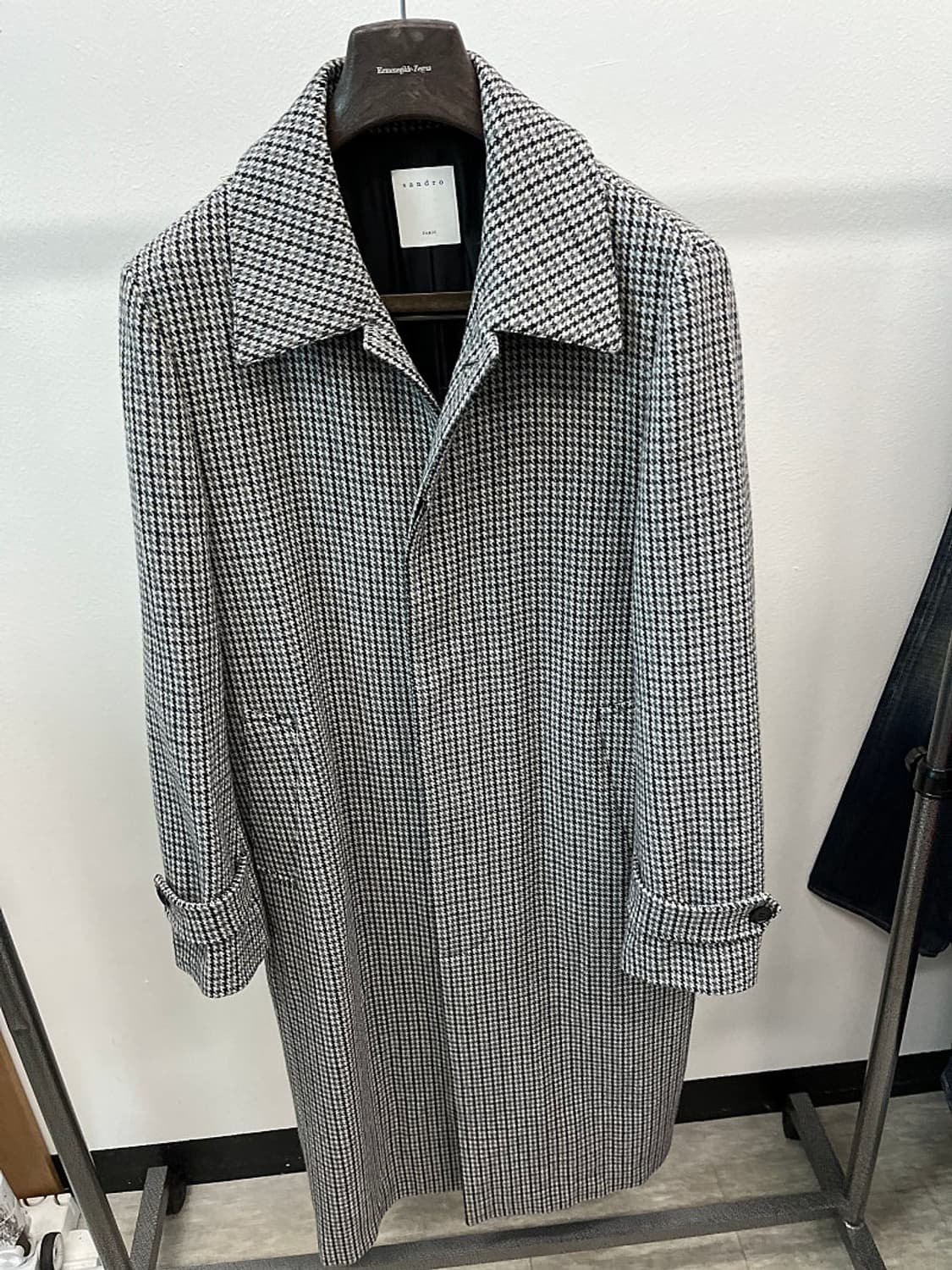 105) 산드로 체크 발마칸 코트  상품이미지2