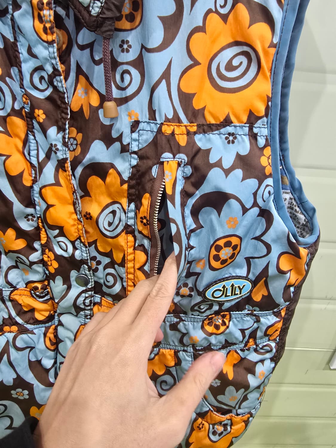 OLLY 플라워 패턴 여성 패딩 조끼 상품이미지4