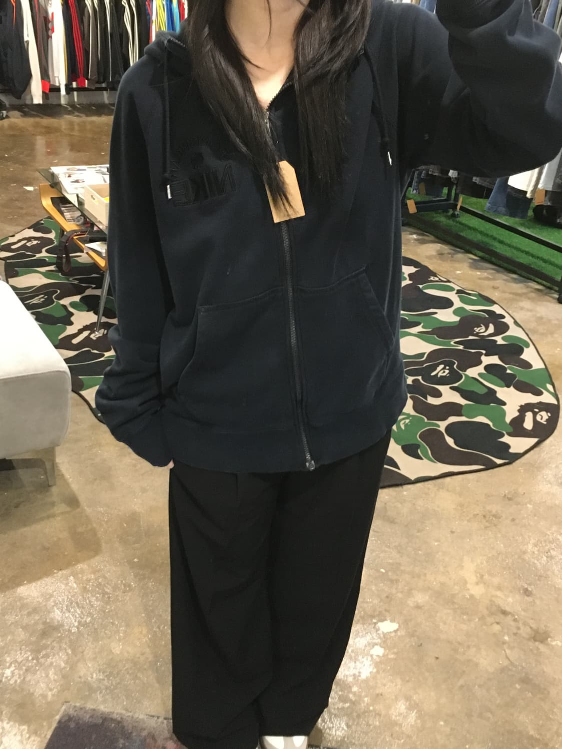 나이키 후드집업 블랙 상품이미지5