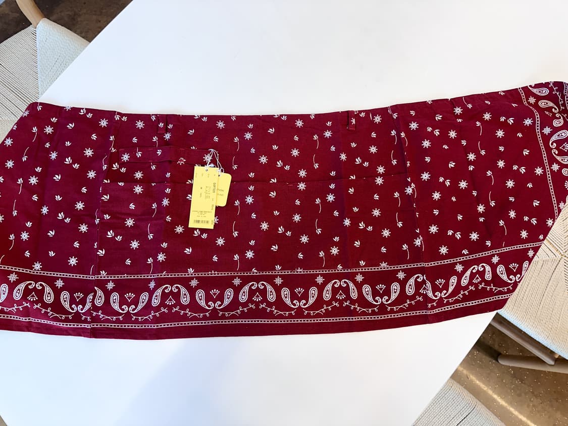 ❤️버건디 페이즐리 하프 앞치마🌿 | ZAKANAKA 상품이미지10