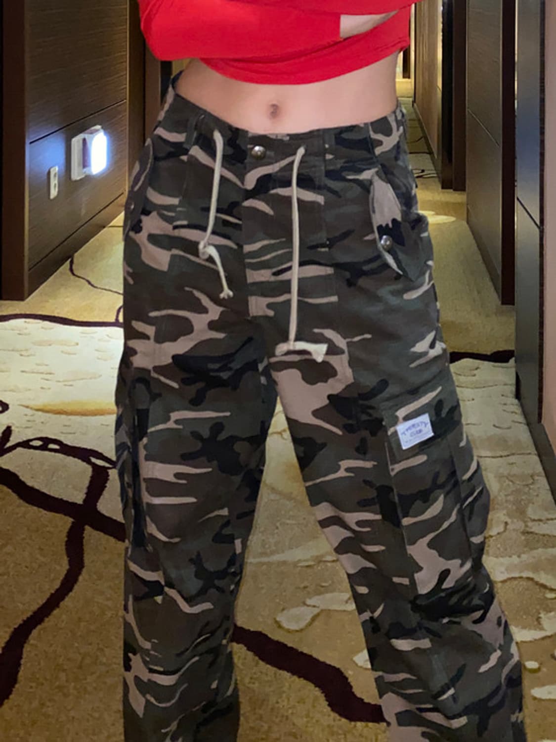 떨스티클럽 카모 카고 팬츠 카키 상품이미지2