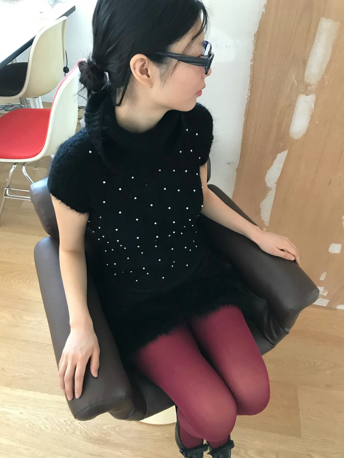 wool beaded half knit 상품이미지5