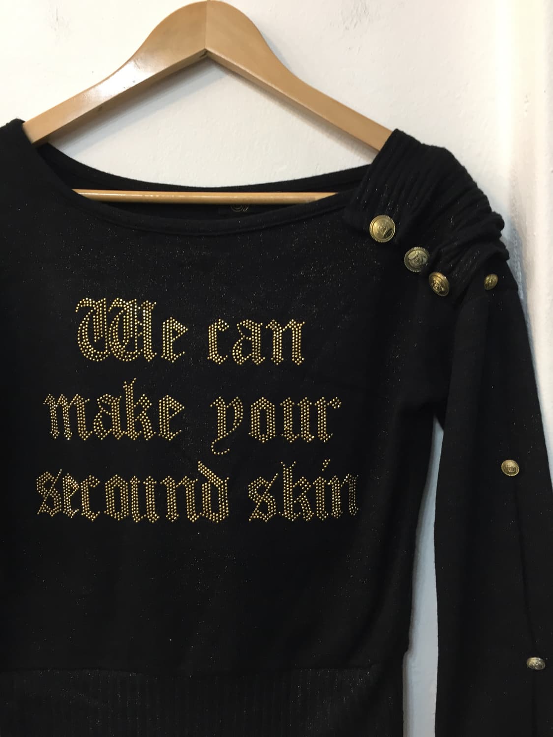 골드 큐빅 버튼 갸루 티셔츠 상품이미지3
