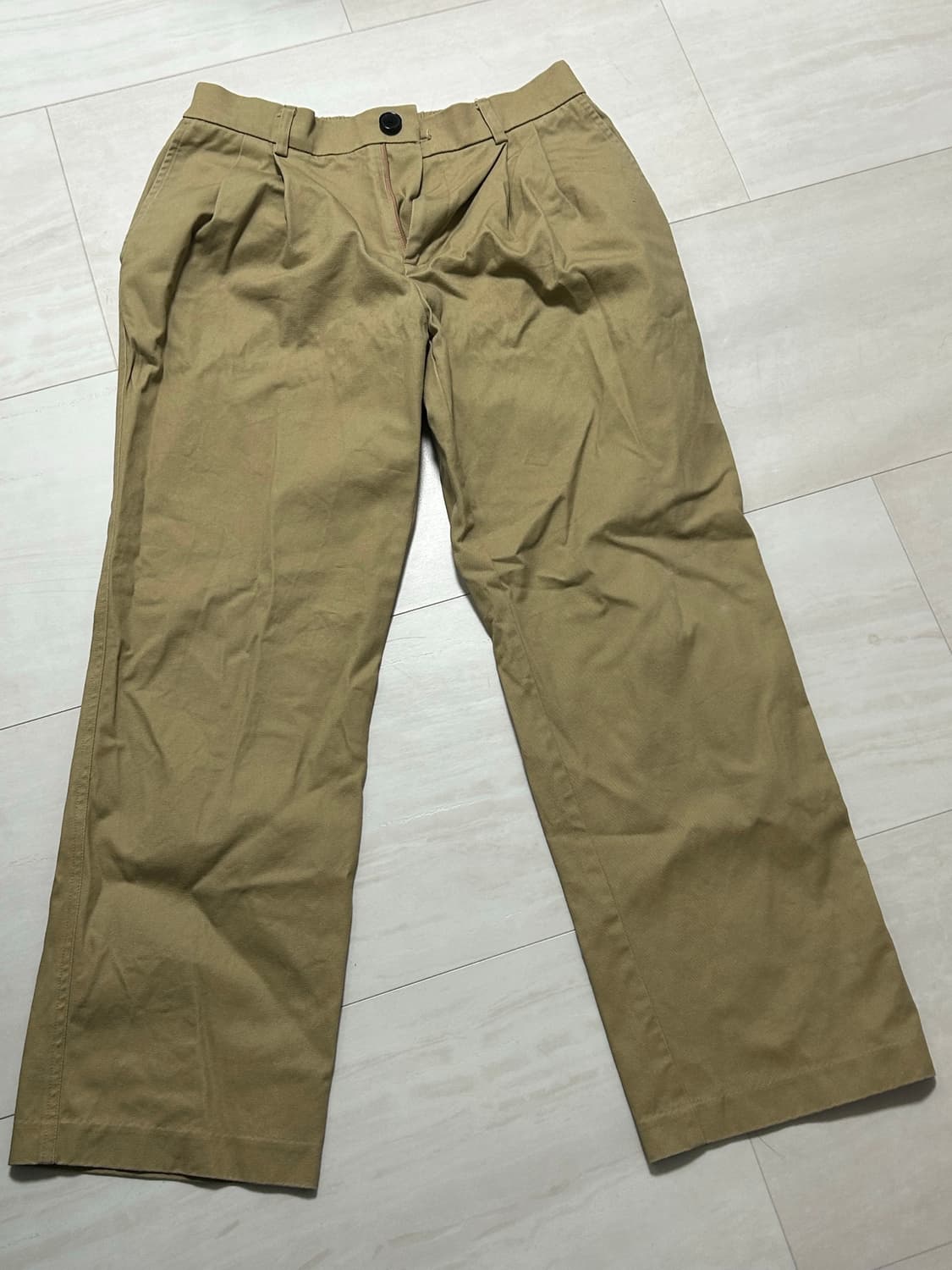 드로우핏 와이드 밴딩 치노 팬츠 [BEIGE] 상품이미지4