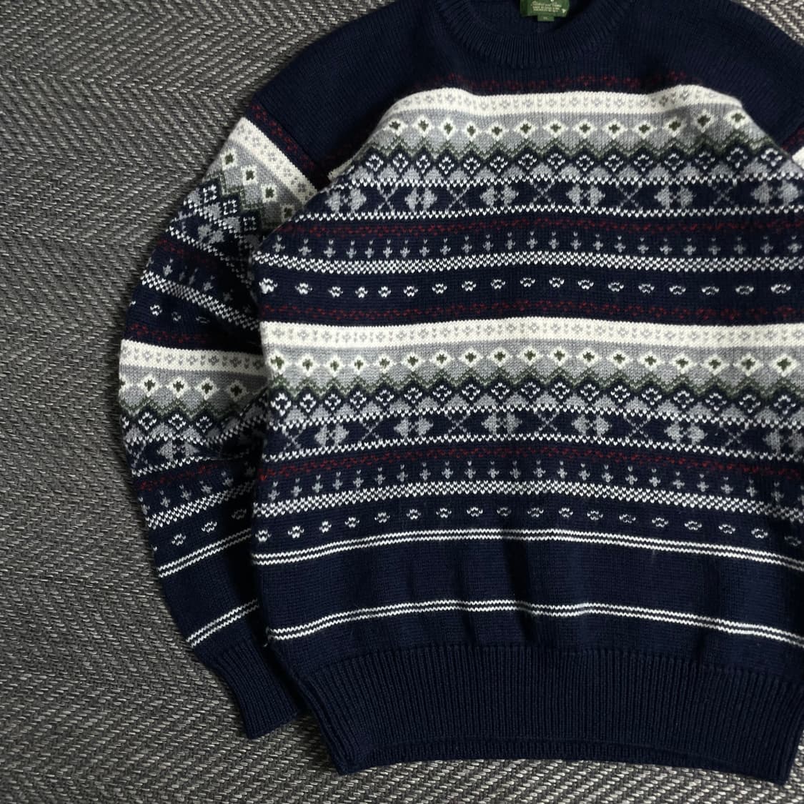 90s Guy 올드스쿨 노르딕 패턴 니트 스웨터o 5073 상품이미지3