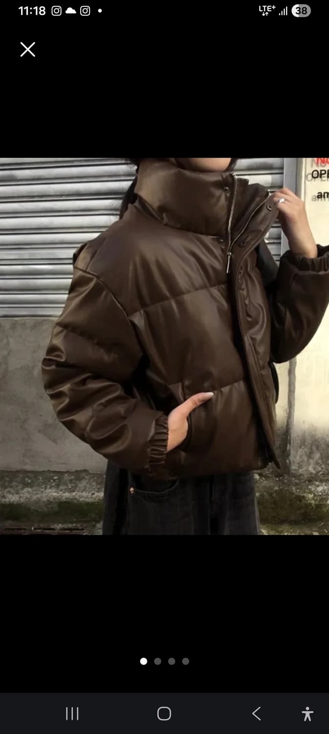 브라운레더패딩 Free 상품이미지1