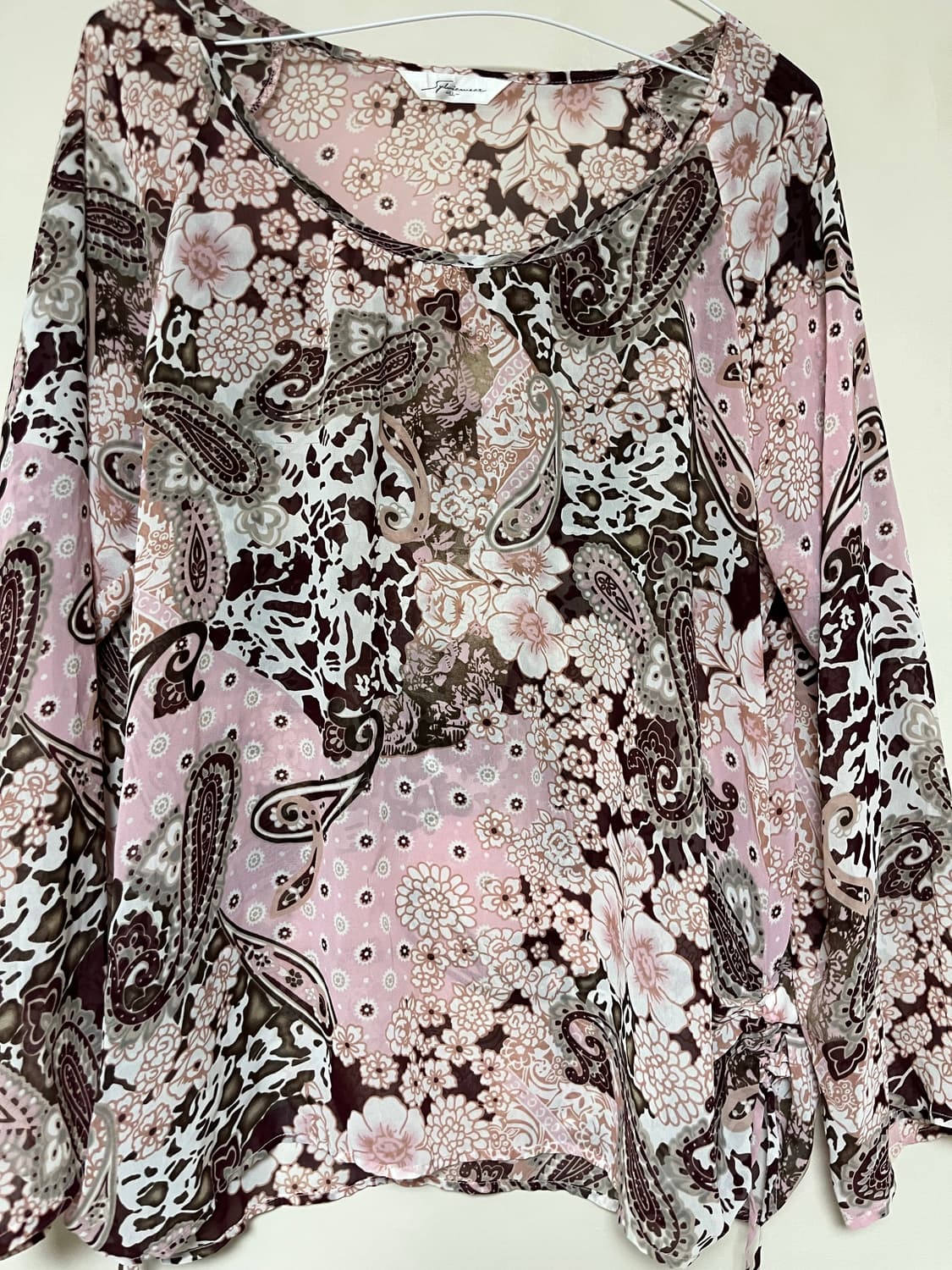 오리엔탈 핑크 슬리브 티셔츠 상품이미지2